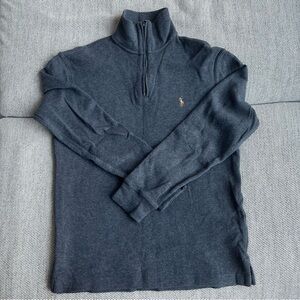 Ralph Lauren Dark Gray Cotton Half-zip